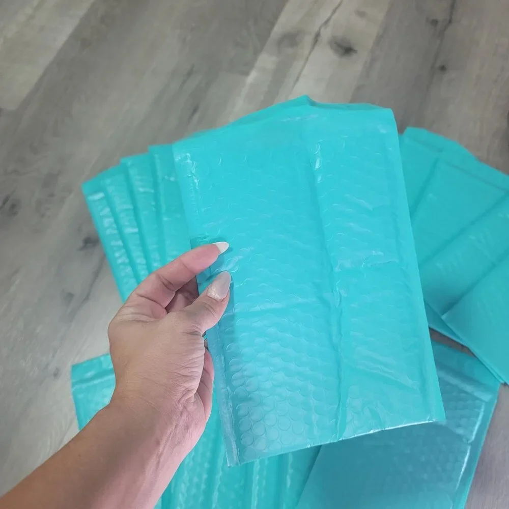 Lot Of 23 Teal Bubble Mailers 9x7.5 Inches Cushion Padded Envelopes For Shipping